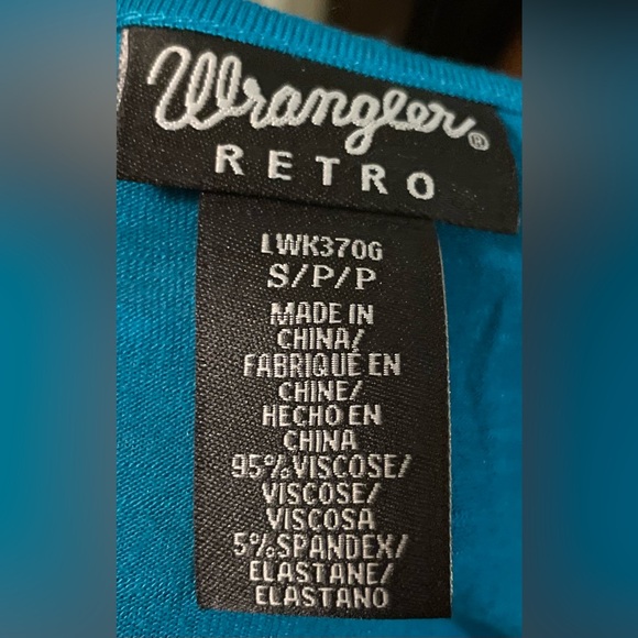 Wrangler Retro Teal Tunic - Size Small - Picture 6 of 6